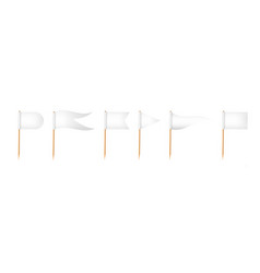 Toothpick Flags Wooden Toothpicks With White