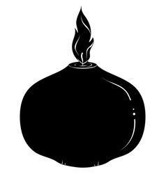 Silhouette Burning Round Shape Candle