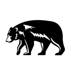 American Black Bear Walking Side View Retro