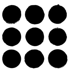 Grunge Ink Brush Circle Border Sets Icon