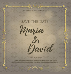 Wedding Invitation Card Design With Decorative