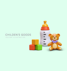 Children Goods Food And Toys 3d Bottle