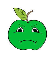 Green Apple Evil Emotion Flat