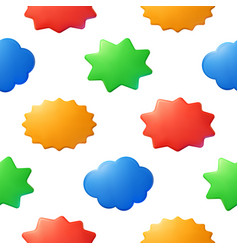 Pattern Of Colorful Clouds And Stars In Cartoon