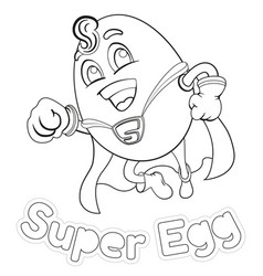 Black And White Super Hero Egg Coloring