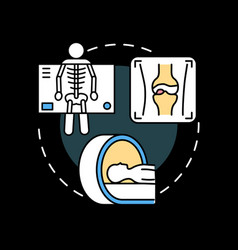 Early Arthritis Diagnostics Concept Icon For Dark