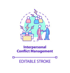 Interpersonal Conflict Management Concept Icon