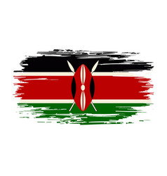 Kenyan Flag Brush Grunge Background