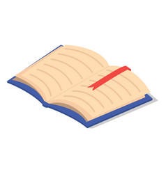 Open First School Book Icon Isometric Style