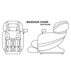 Outline Massage Chair Contour Isolated White