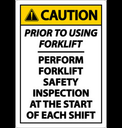 Caution Perform Safety Inspection Sign On White