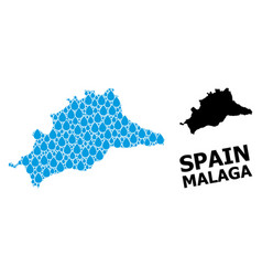 Collage Map Malaga Province Liquid