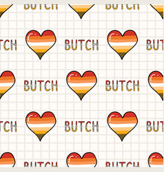 Cute Butch Lesbian Heart With Text Cartoon