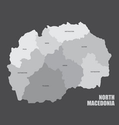 North Macedonia Regions Map