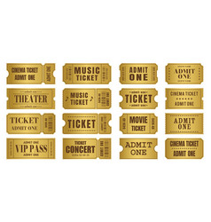 Set Of Golden Ticket Template Invite