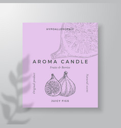 Aroma Candle Label Template Figs Scent From