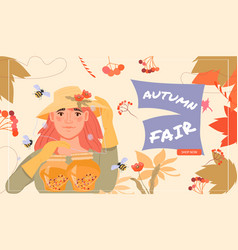 Autumn Fair Web Banner Template With Beekeeper