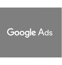 Google Ads Logo Symbol Name Gray And White Design