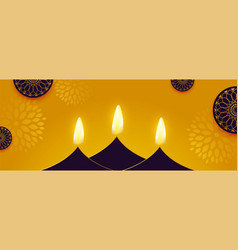 Shubh Diwali Event Banner With Copy Space