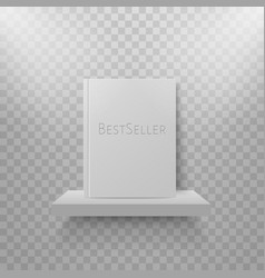 Book Mockup On Bookshelf Bestsellers In Hard