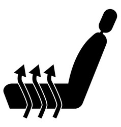 Heated Seat Icon On White Background Seat