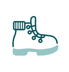 Hiking Boot Isolated Icon Camping Sign