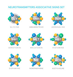 Neurotransmitters Signs With Associative