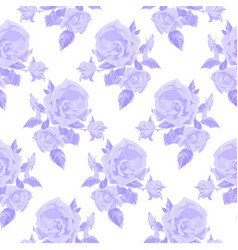 Pattern Of Lilac Roses On A White Background