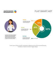 Three Options Pie Chart Slide Template