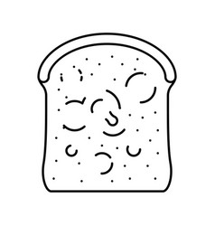 Bread Rotten Food Line Icon