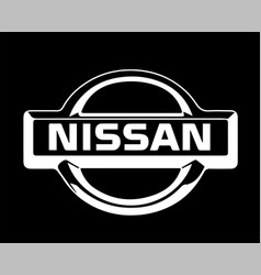 Nissan Logo Brand Symbol White Design Japan Car