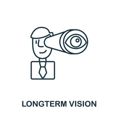 Longterm Vision Icon From Global Business