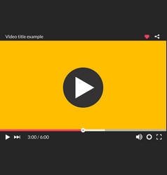 Video player interface web screen template media Vector Image