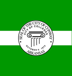 Flag Of Conway City Arkansas