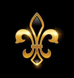 Golden Fleur De Lis Logo Sign