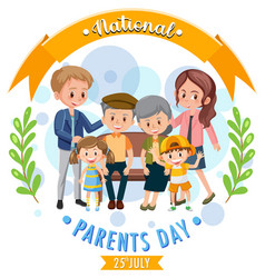 National Parents Day On 25th July Poster Template