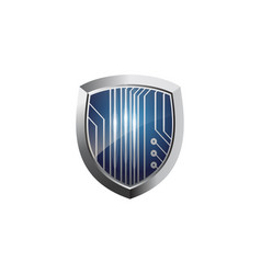 Tech Shield Logo Emblem Guard Protect Defense Safe