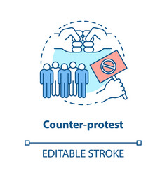 Counter Protest Concept Icon Public Demonstration