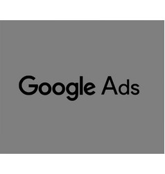 Google Ads Logo Symbol Name Gray And Black Design