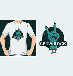 Lets Rock T-shirt Design