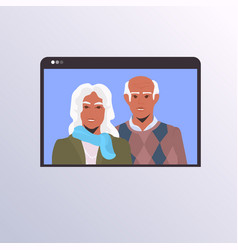 Senior Couple In Web Browser Window Virtual