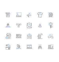 Branding Line Icons Collection Identity