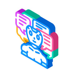 Conversation Chat Bot Isometric Icon