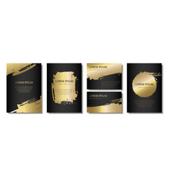 Set Of Black And Gold Universal Cards