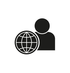 Person Globe Network Concept Icon