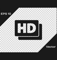 Black Hd Movie Tape Frame Icon Isolated