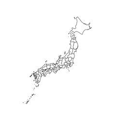 Doodle Map Of Japan With States