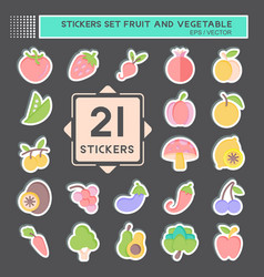 Sticker Set Fruit And Vegetable Related