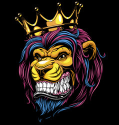 A Ferocious Lion In Crown