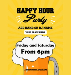 Happy Hour Beer Night Flyer Poster Design